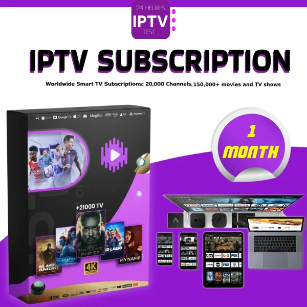 1 Month IPTV Subscription 4K Live IPTV